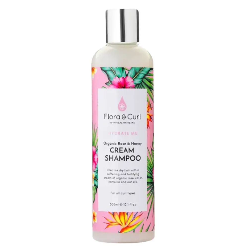 Flora and Curl Rose Water and Honey Cream Champú 300ml Flora and Curl Rose Water and Honey Cream Champú 300ml